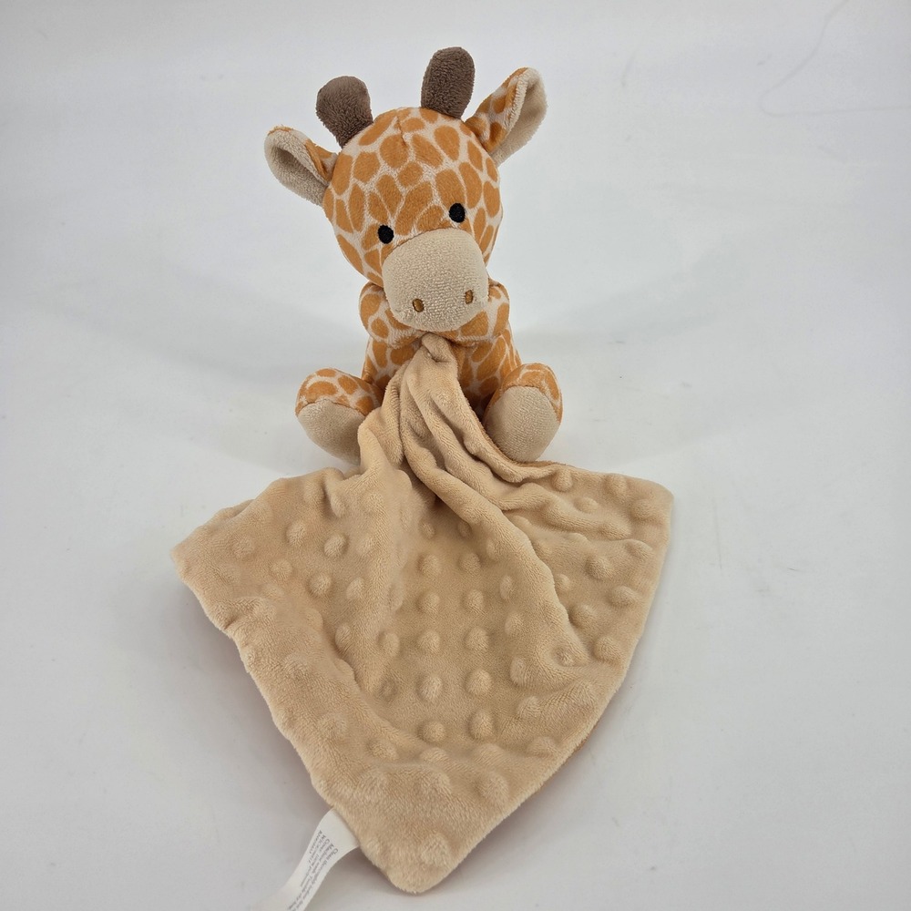 Walgreens Giraffe Security Blanket Lovey Tan Spotted Minky Dot Baby Plush Toy